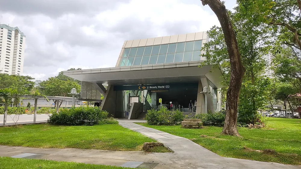 Beauty World MRT Exit C entrance, photographed in January 2021